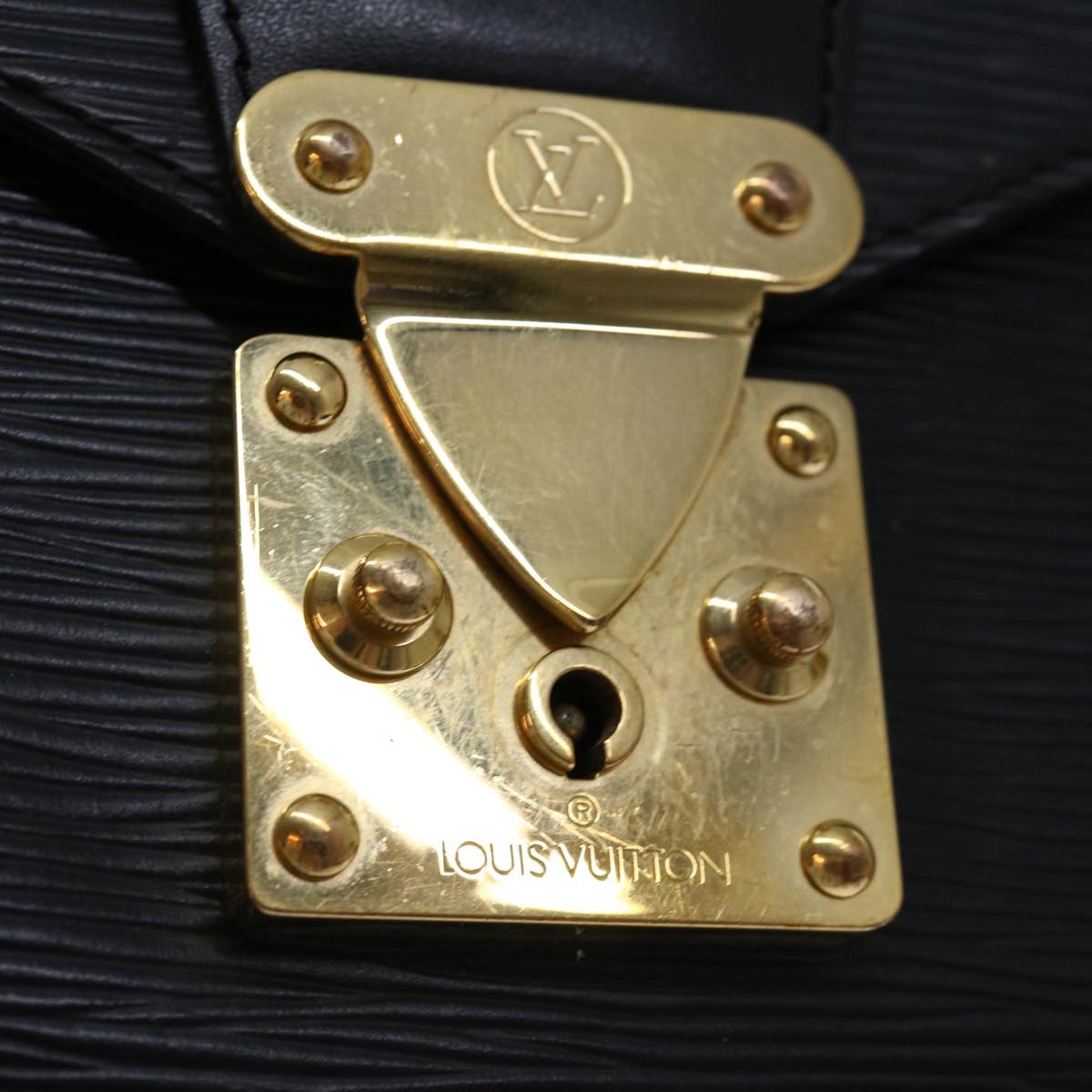 LOUIS VUITTON Epi Monceau 28 Hand Bag Black M52122 LV 70033