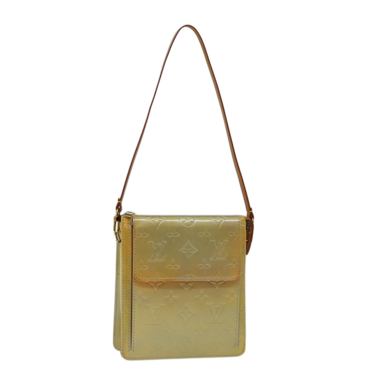 LOUIS VUITTON Monogram Vernis Motto Accessory Pouch Gris M91030 LV 70044