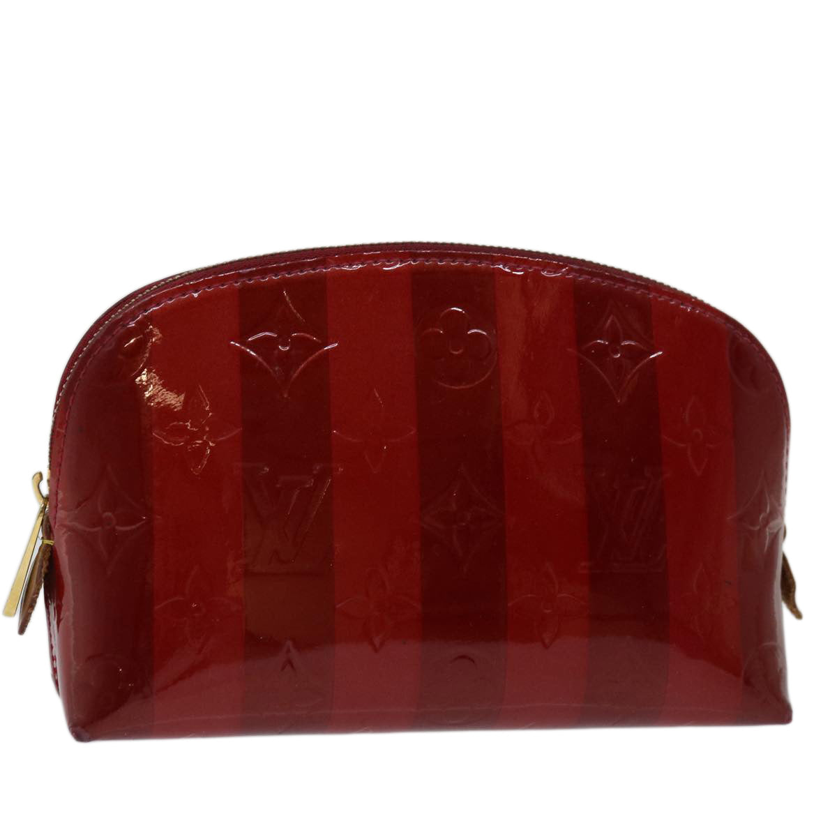 LOUIS VUITTON Vernis Rayure Pochette Cosmetic Pomme D'amour M91721 LV 70046