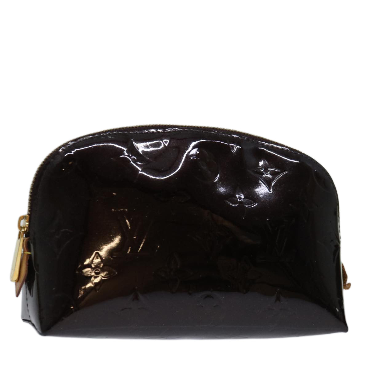 LOUIS VUITTON Monogram Vernis Pochette Cosmetic Pouch Amarante M91495 70047