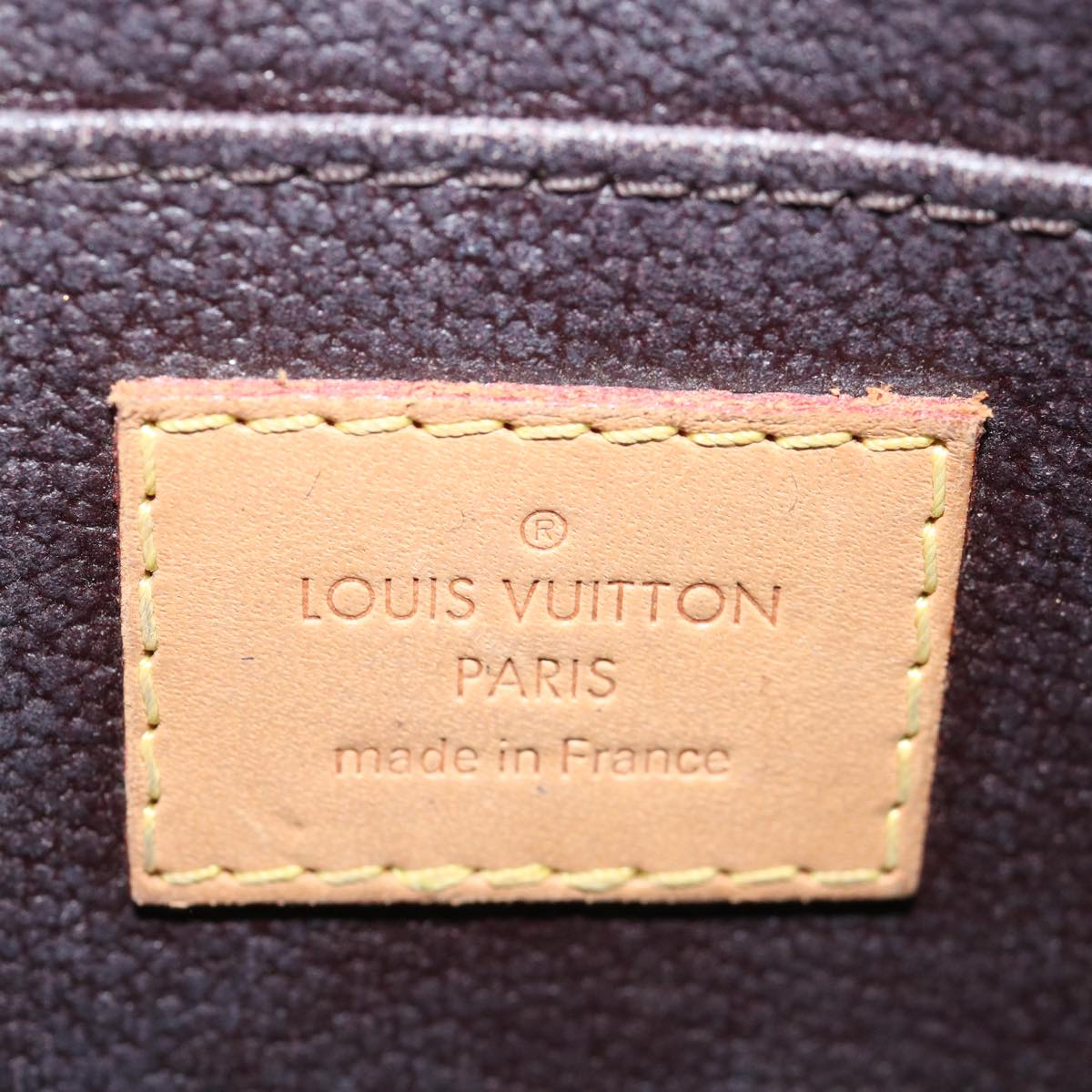 LOUIS VUITTON Monogram Vernis Pochette Cosmetic Pouch Amarante M91495 70047