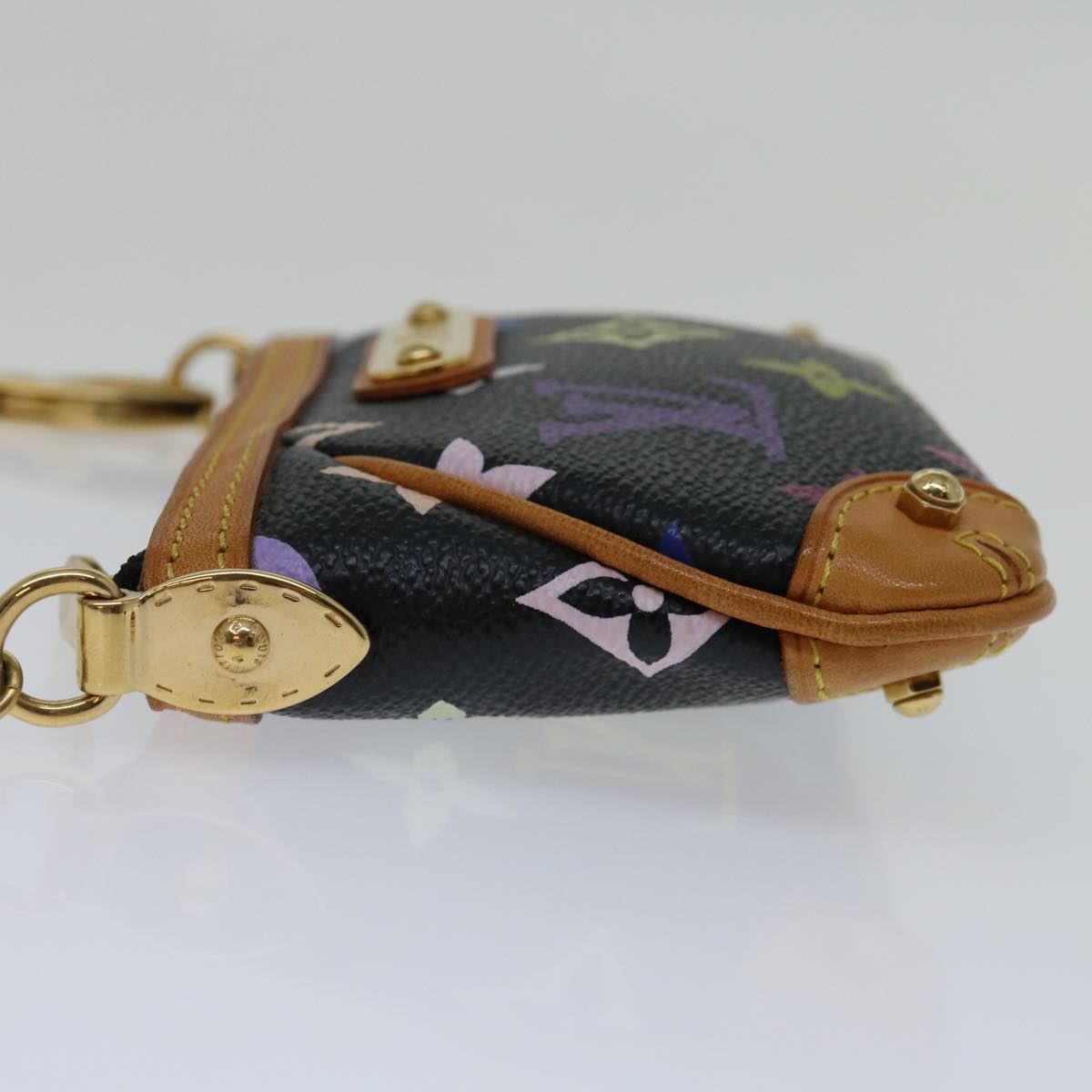 LOUIS VUITTON Multicolor Pochette Mira PM Pouch Black M60099 LV 70055A