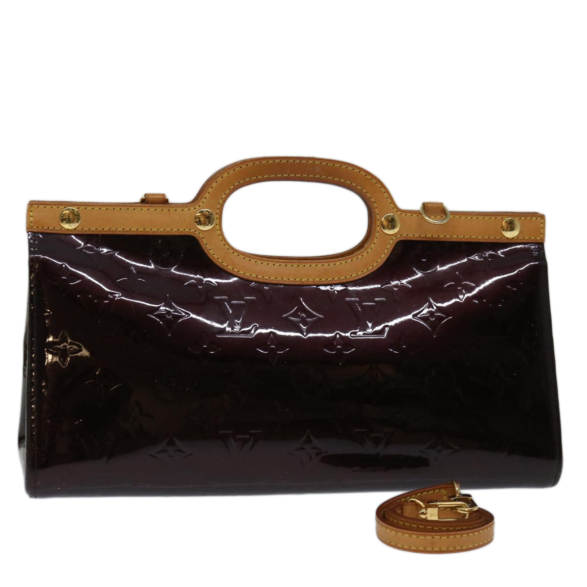 LOUIS VUITTON Monogram Vernis Roxbury Drive Hand Bag Amarante M91995 70065