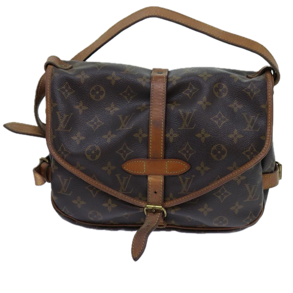 LOUIS VUITTON Monogram Saumur 30 Shoulder Bag M42256 LV 70067
