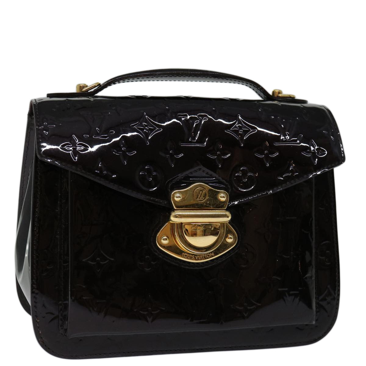 LOUIS VUITTON Monogram Vernis Mirada Hand Bag 2way Amarante M91397 LV 70069