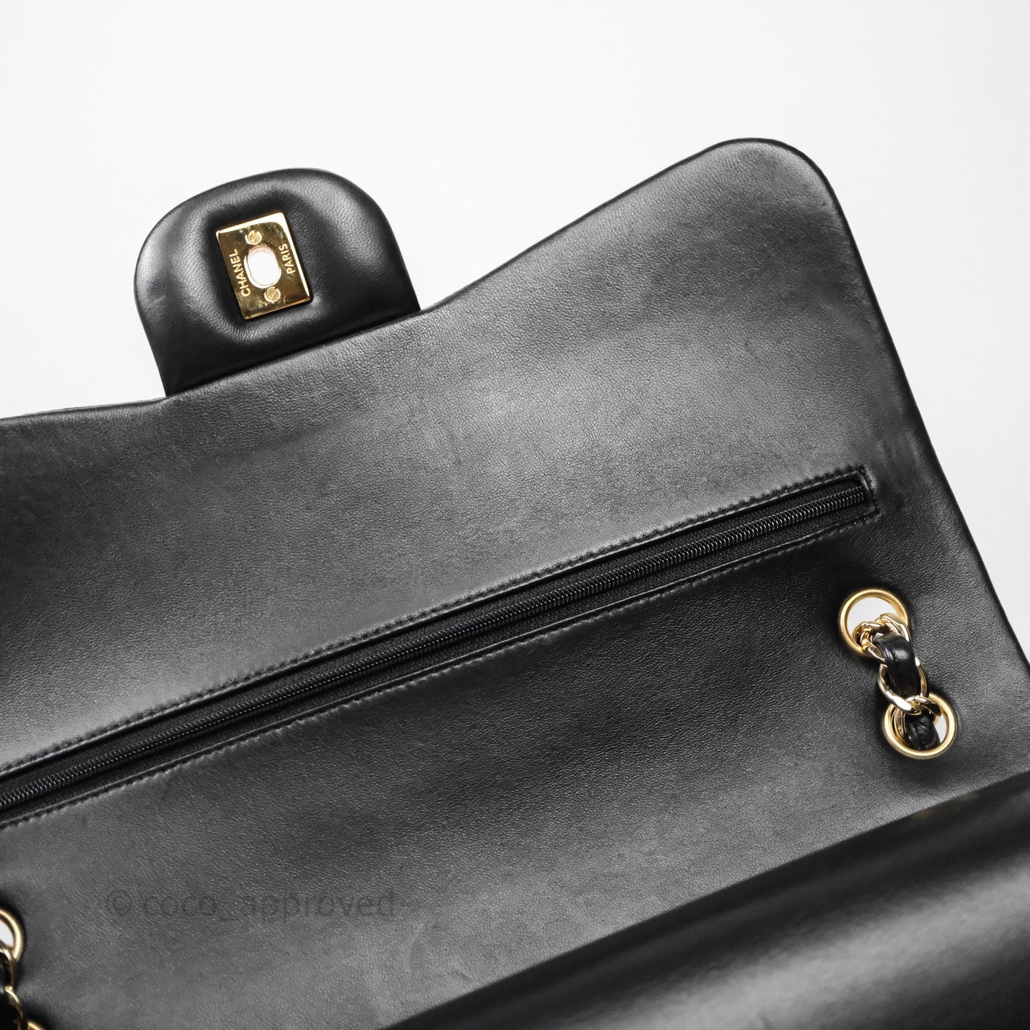 Chanel Classic Jumbo Double Flap Black Lambskin Bag Gold Hardware