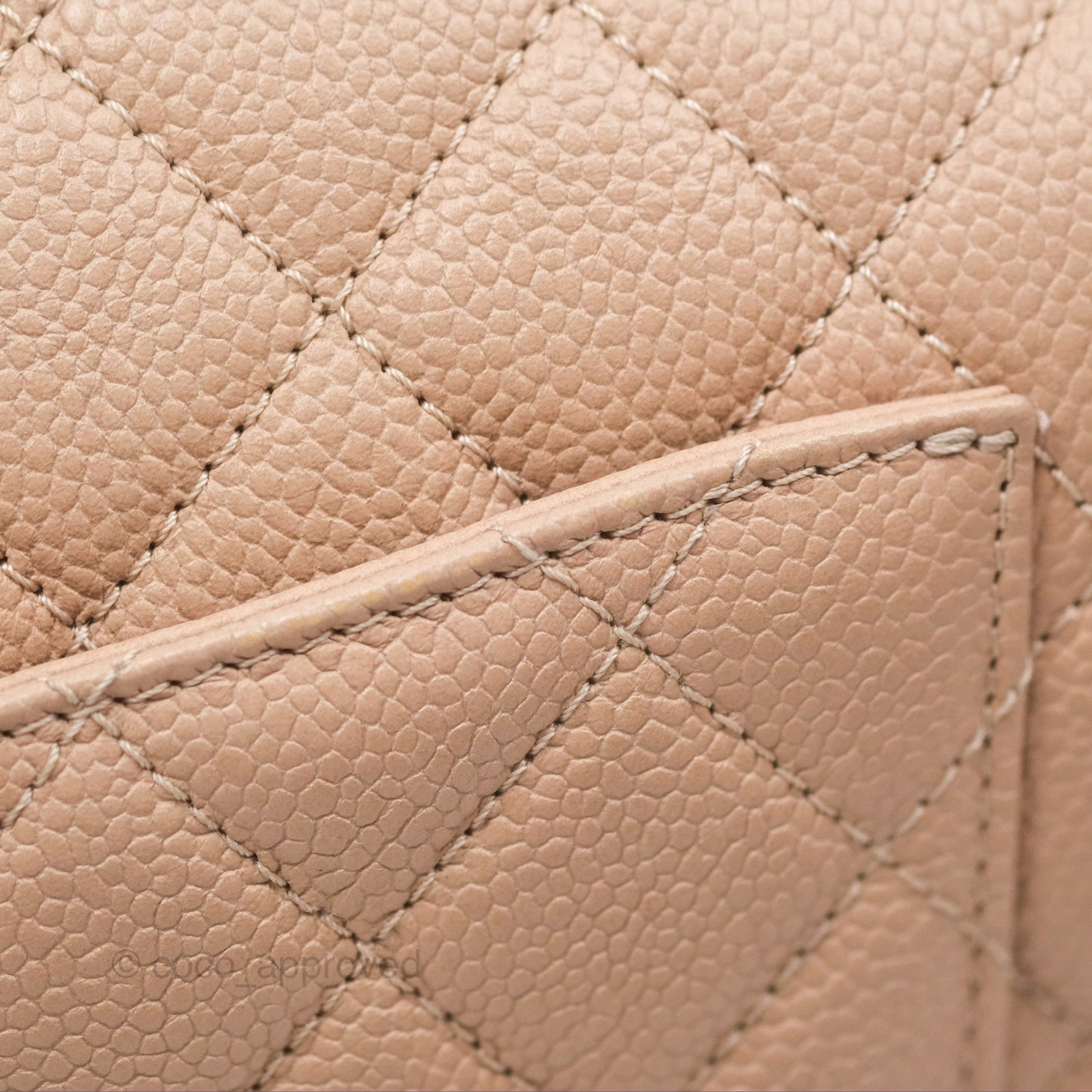 Chanel Quilted Medium CC Filigree Flap Beige Black Caviar