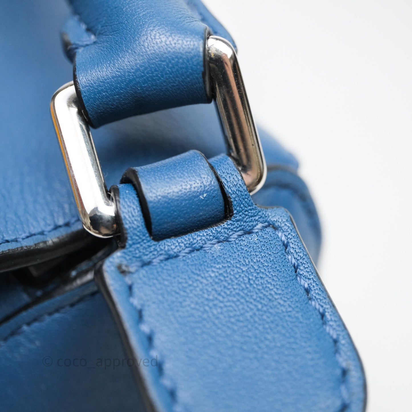 Loewe Mini Puzzle Bag Blue Calfskin