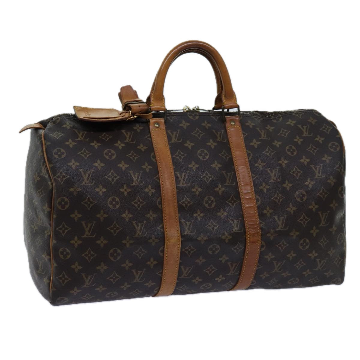 LOUIS VUITTON Monogram Keepall 50 Boston Bag M41426 LV 70098