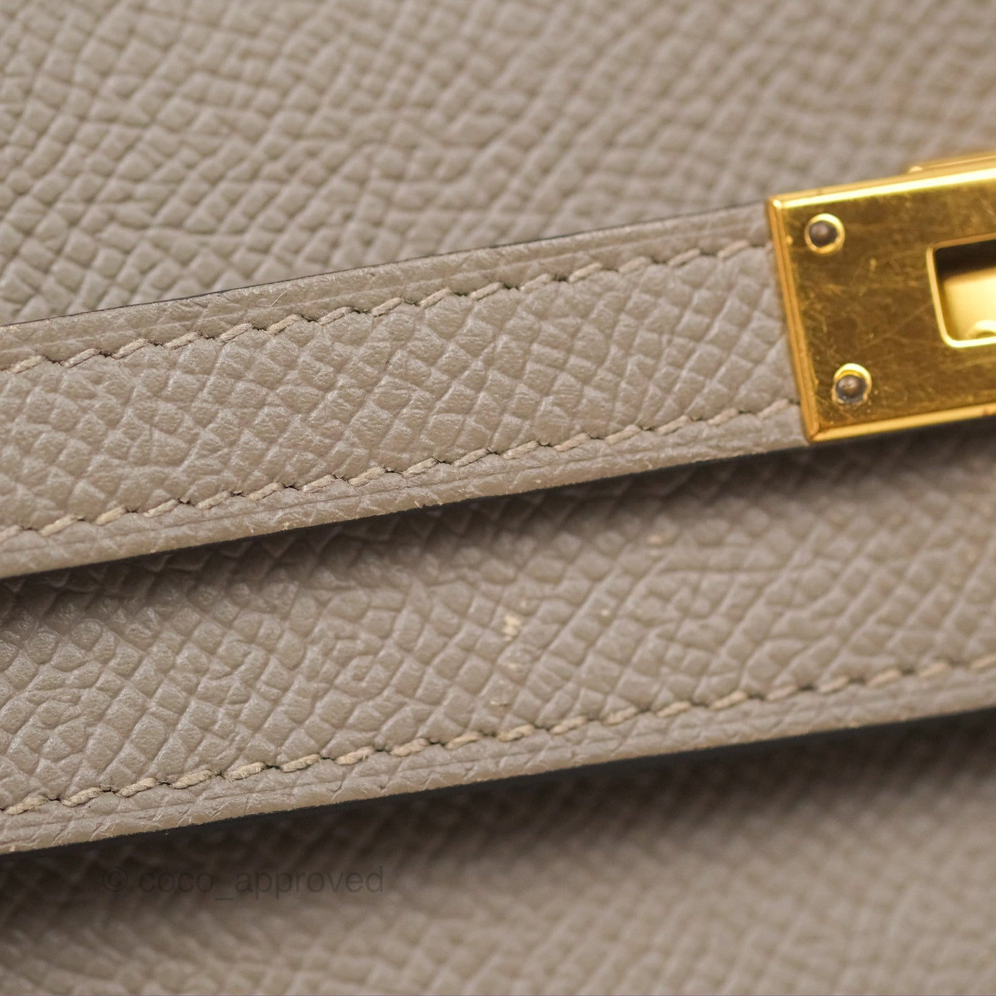 Hermès Kelly Wallet Gris Asphalte M8 Epsom Gold Hardware