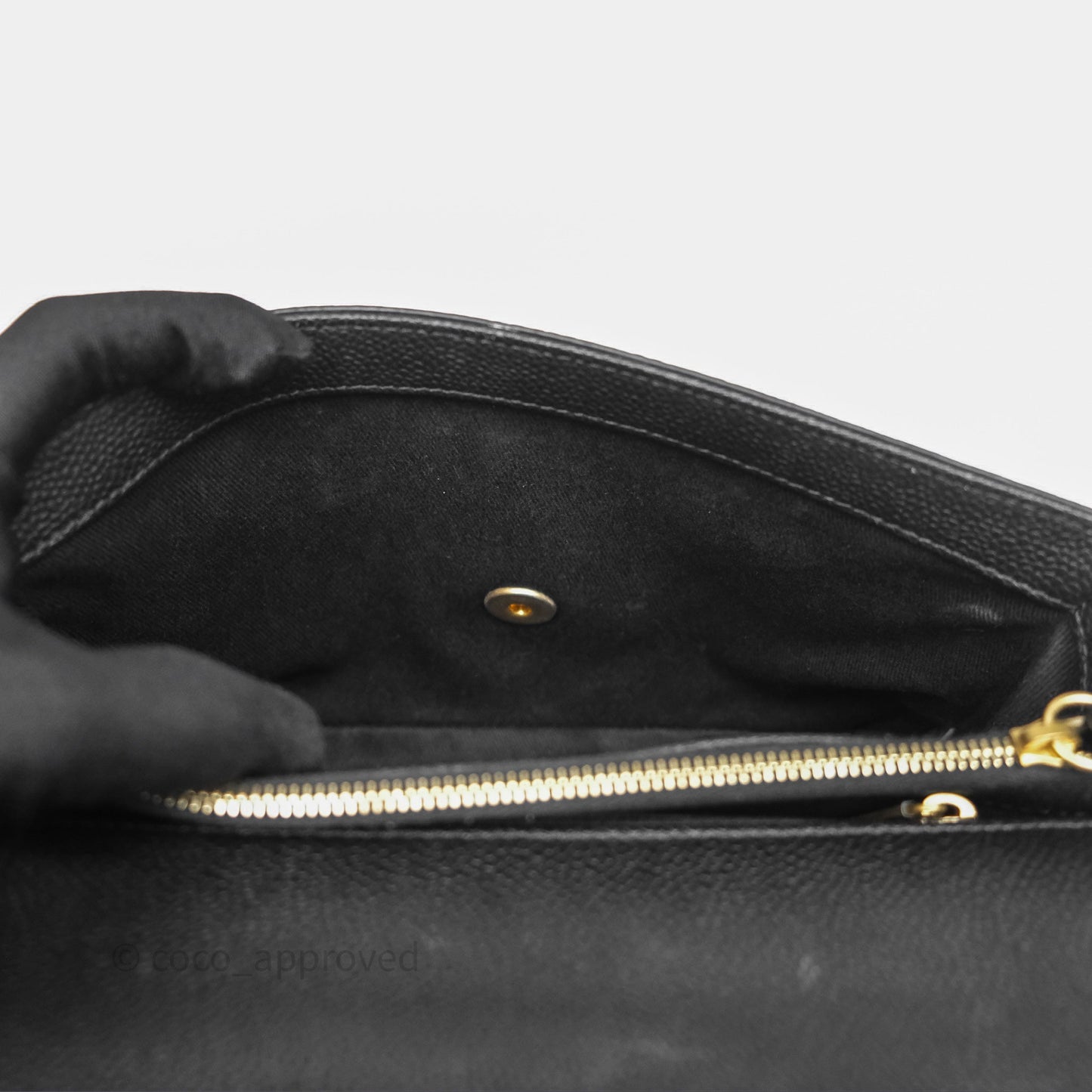 Chanel Small Chic Affinity Grained Calfskin Black Aged Gold Hardware
