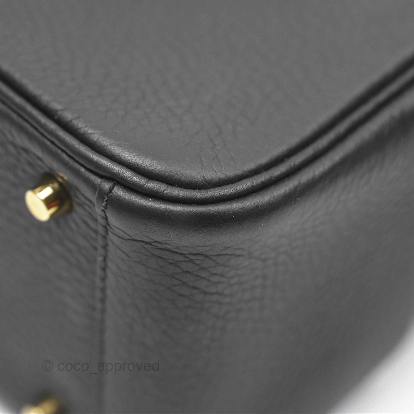 Hermès Mini Lindy 20 Noir 89 Clemence Gold Hardware
