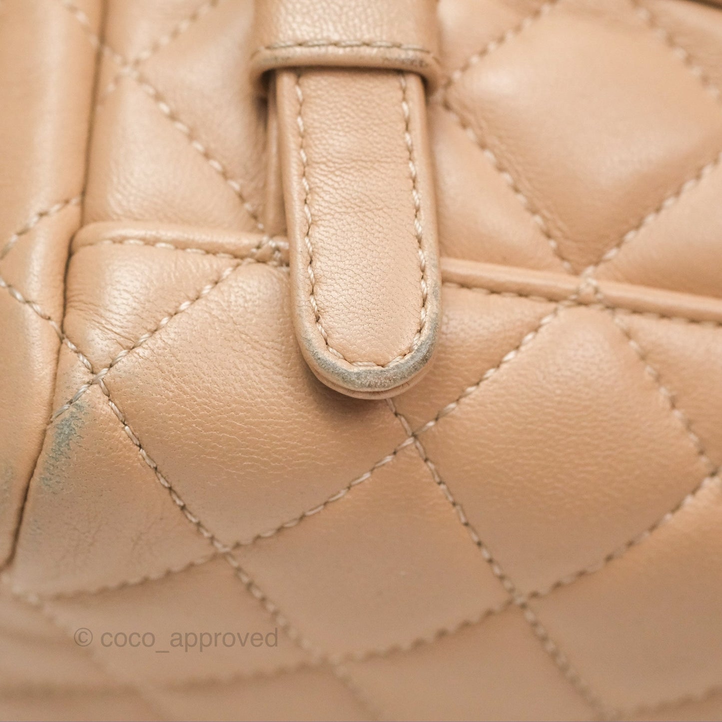 Chanel Quilted Small Urban Spirit Backpack Beige Lambskin Silver Hardware