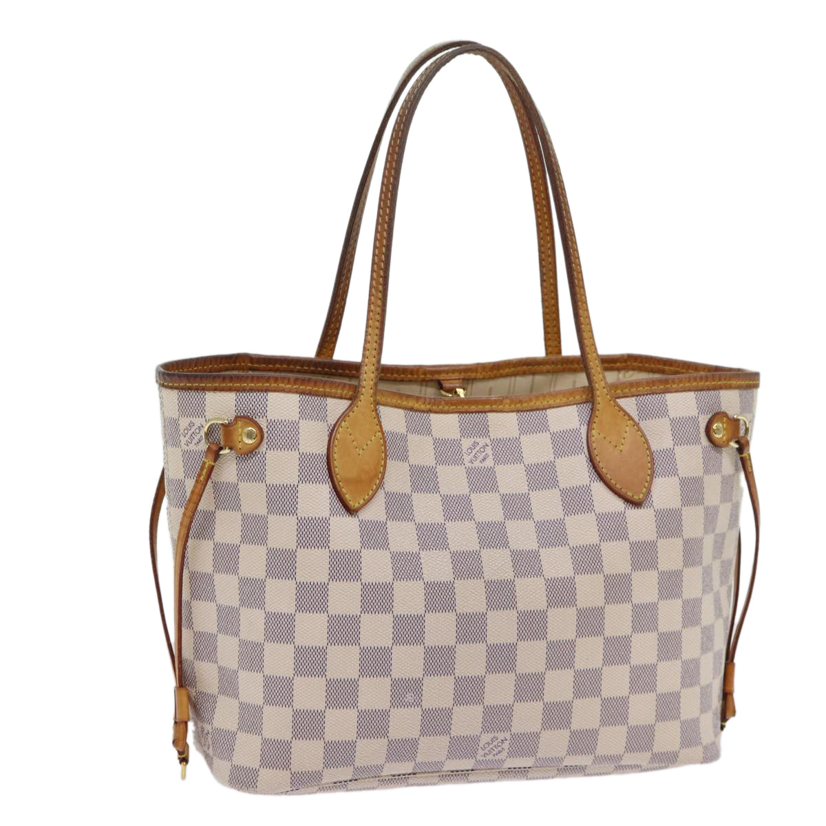 LOUIS VUITTON Damier Azur Neverfull PM Tote Bag N41362 LV 70104