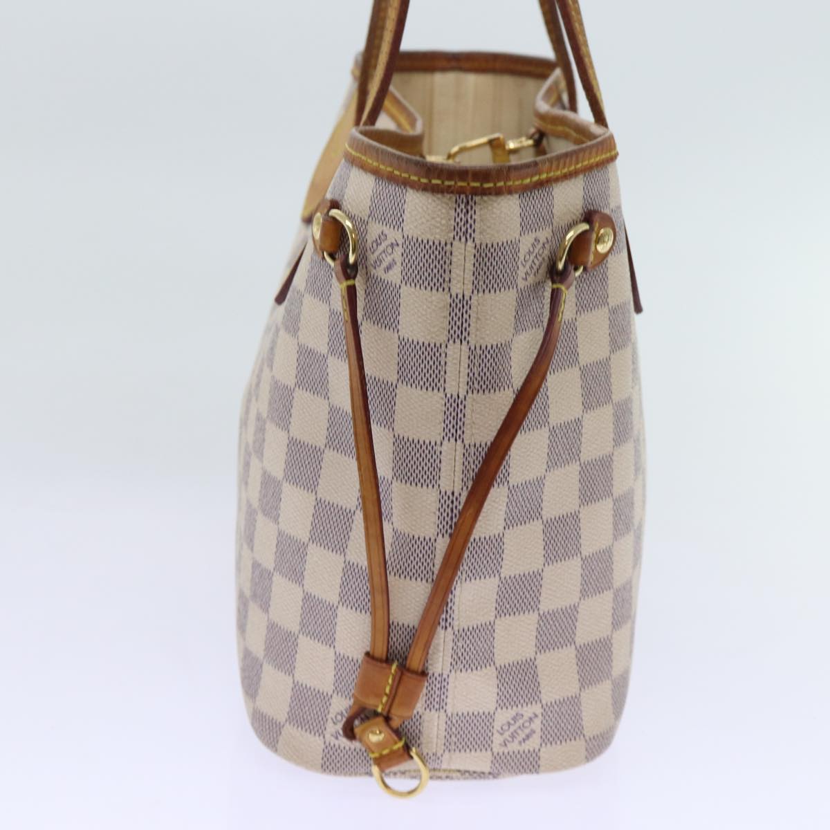 LOUIS VUITTON Damier Azur Neverfull PM Tote Bag N41362 LV 70104