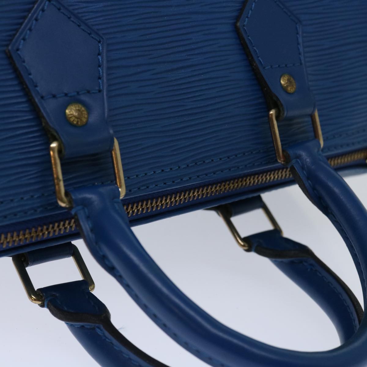 LOUIS VUITTON Epi Speedy 25 Hand Bag Toledo Blue M43015 LV 70114