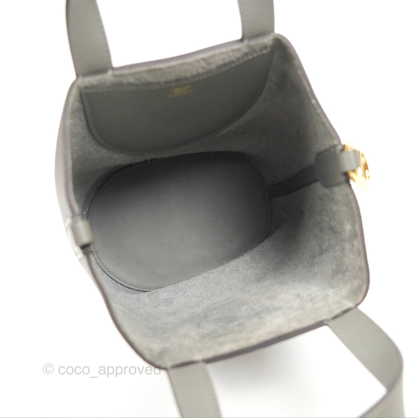 Hermes In-The-Loop 18 Gris Meyer 0L Clemence Gold Hardware