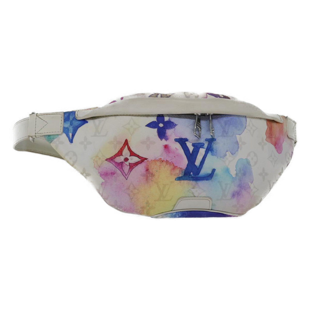 LOUIS VUITTON Monogram Water Color Discovery Bum Bag White M45759 LV 70121A