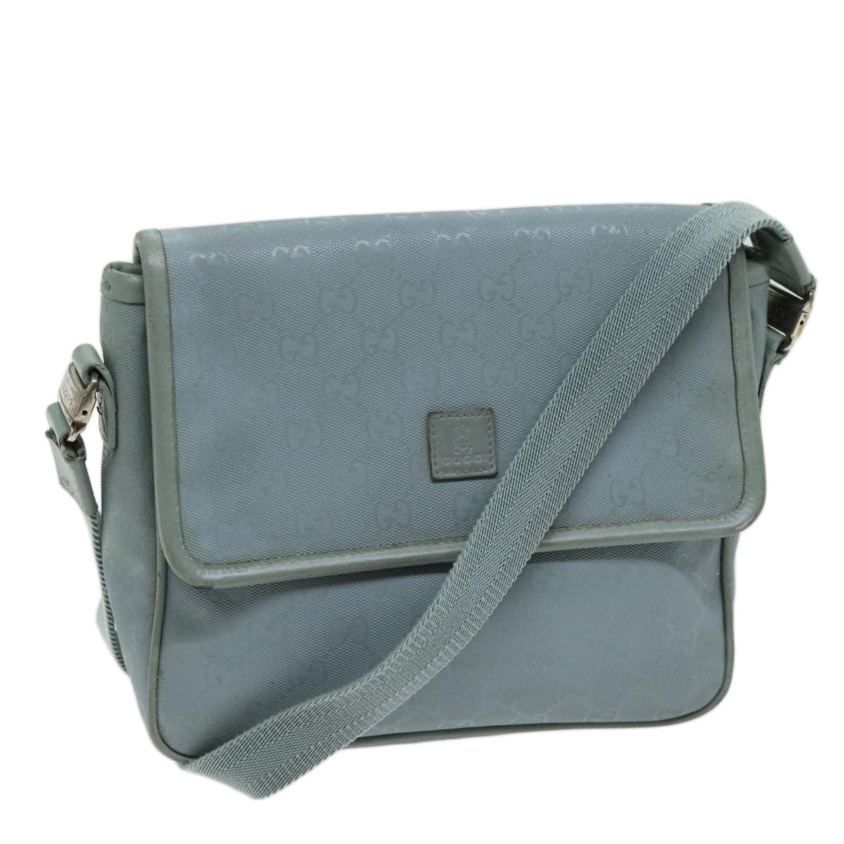 Luxury Gucci Trending 2025 GG implementation Shoulder Bag Light Blue 297559  70122