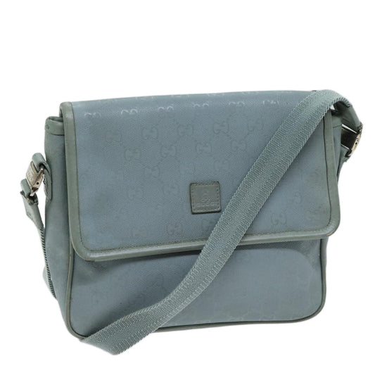 Luxury Gucci Trending 2025 GG implementation Shoulder Bag Light Blue 297559  70122