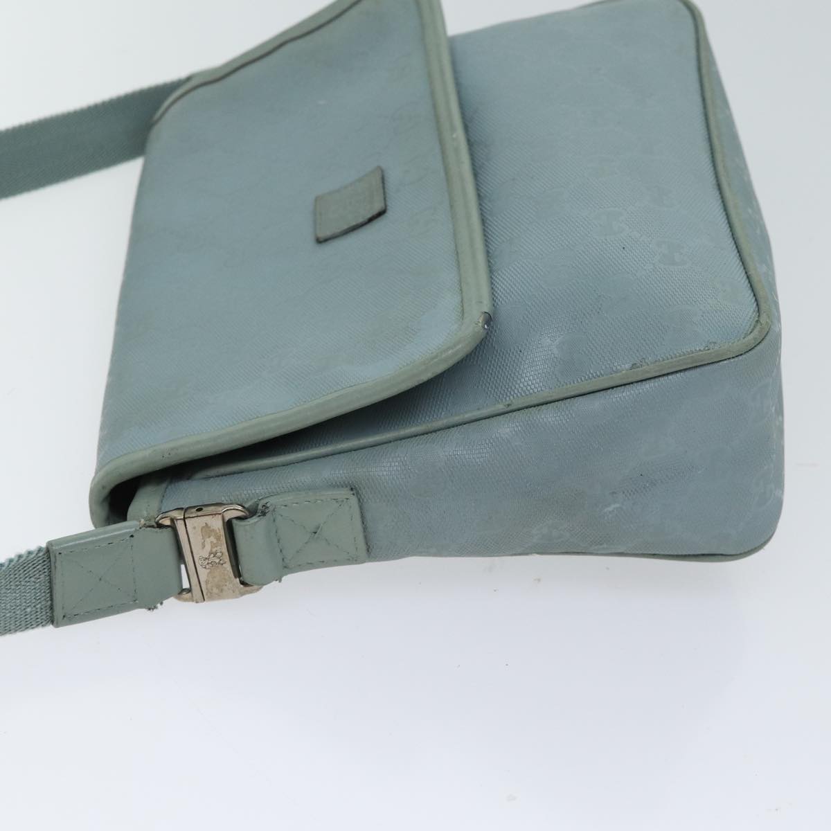 Luxury Gucci Trending 2025 GG implementation Shoulder Bag Light Blue 297559  70122