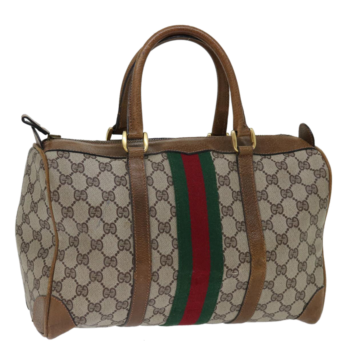Luxury Gucci Trending 2025 GG Supreme Web Sherry Line Hand Bag PVC Beige Red Green  70132