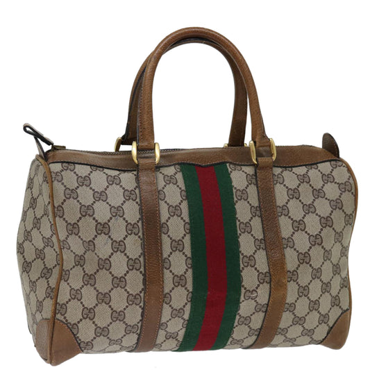 Luxury Gucci Trending 2025 GG Supreme Web Sherry Line Hand Bag PVC Beige Red Green  70132