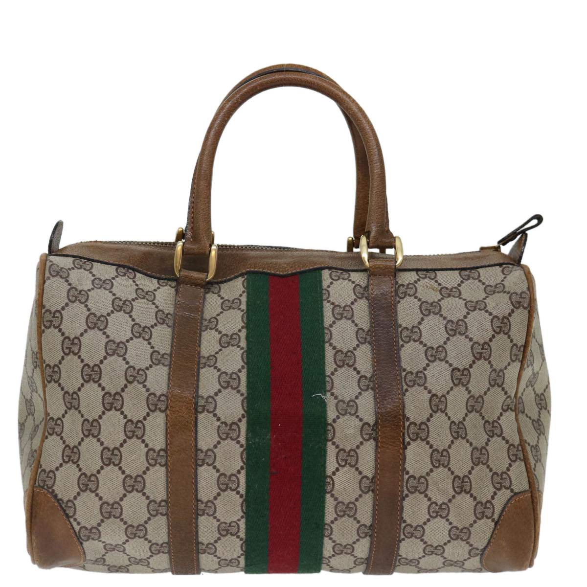 Luxury Gucci Trending 2025 GG Supreme Web Sherry Line Hand Bag PVC Beige Red Green  70132