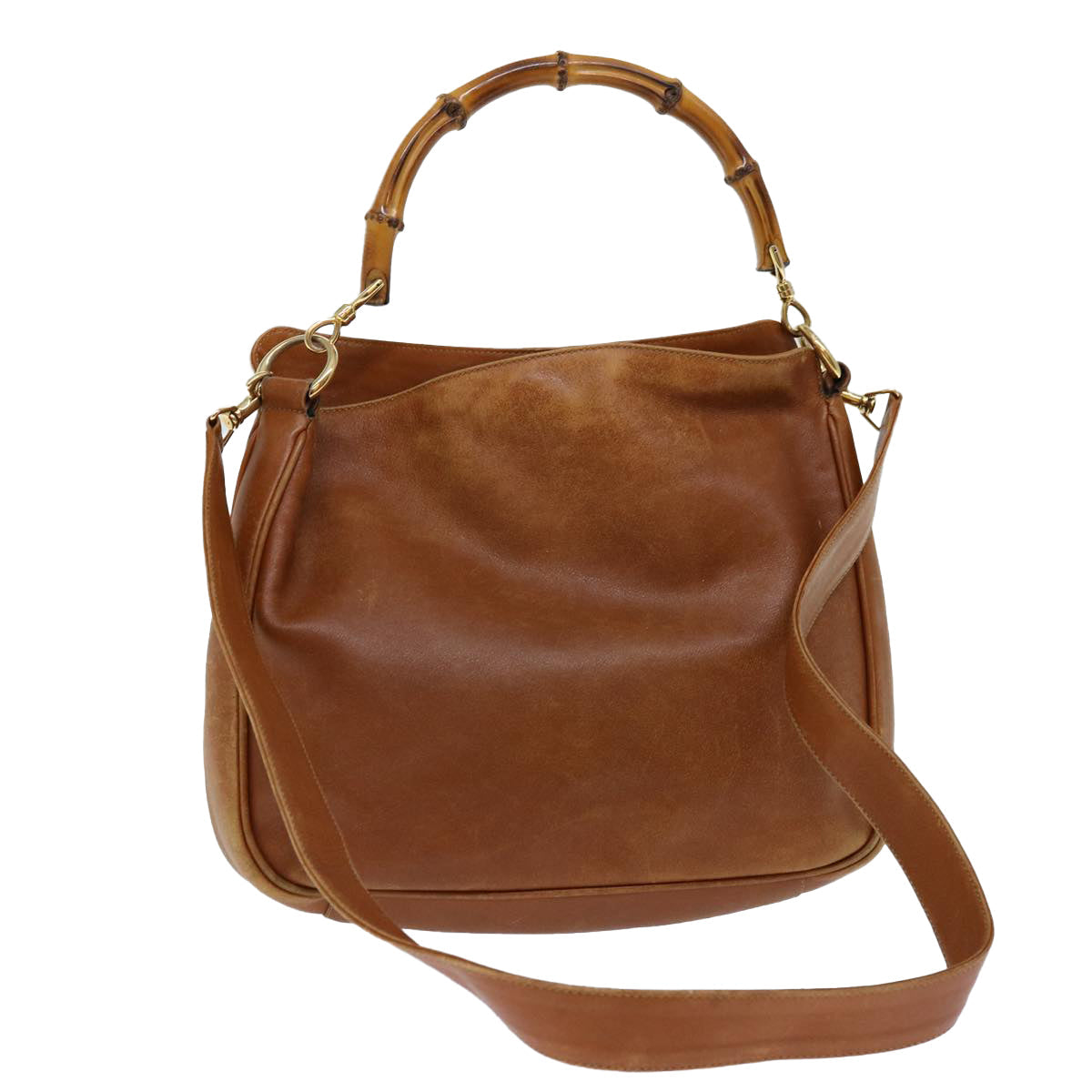 Luxury Gucci Trending 2025 Bamboo Shoulder Bag Leather 2way Brown  70144