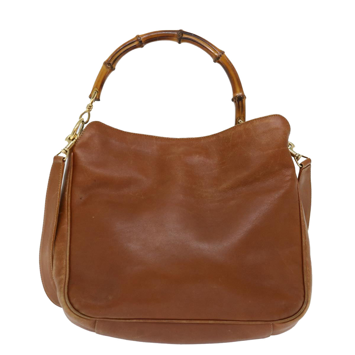 Luxury Gucci Trending 2025 Bamboo Shoulder Bag Leather 2way Brown  70144