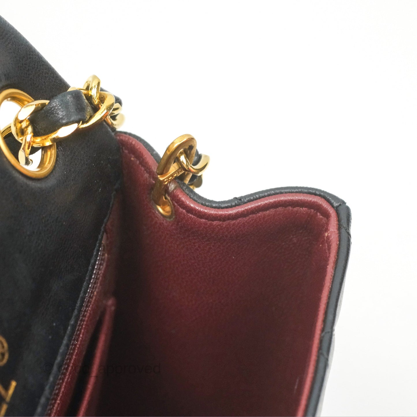 Chanel Vintage Mini Square Black Lambskin 24K Gold Hardware