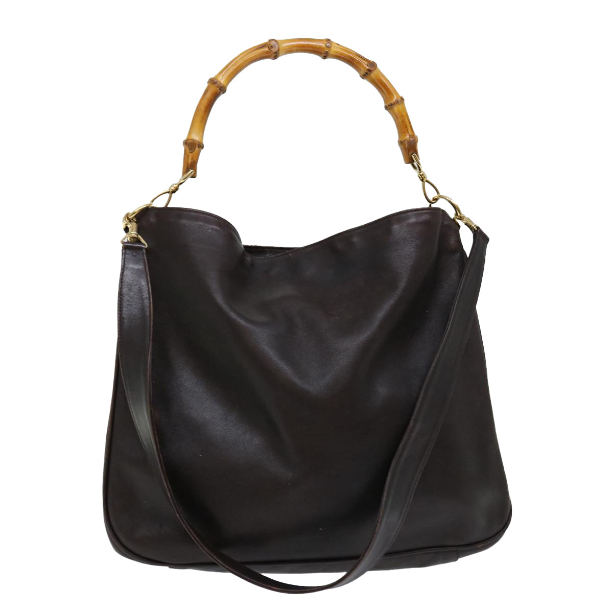 Luxury Gucci Trending 2025 Bamboo Shoulder Bag Leather 2way Brown  70148