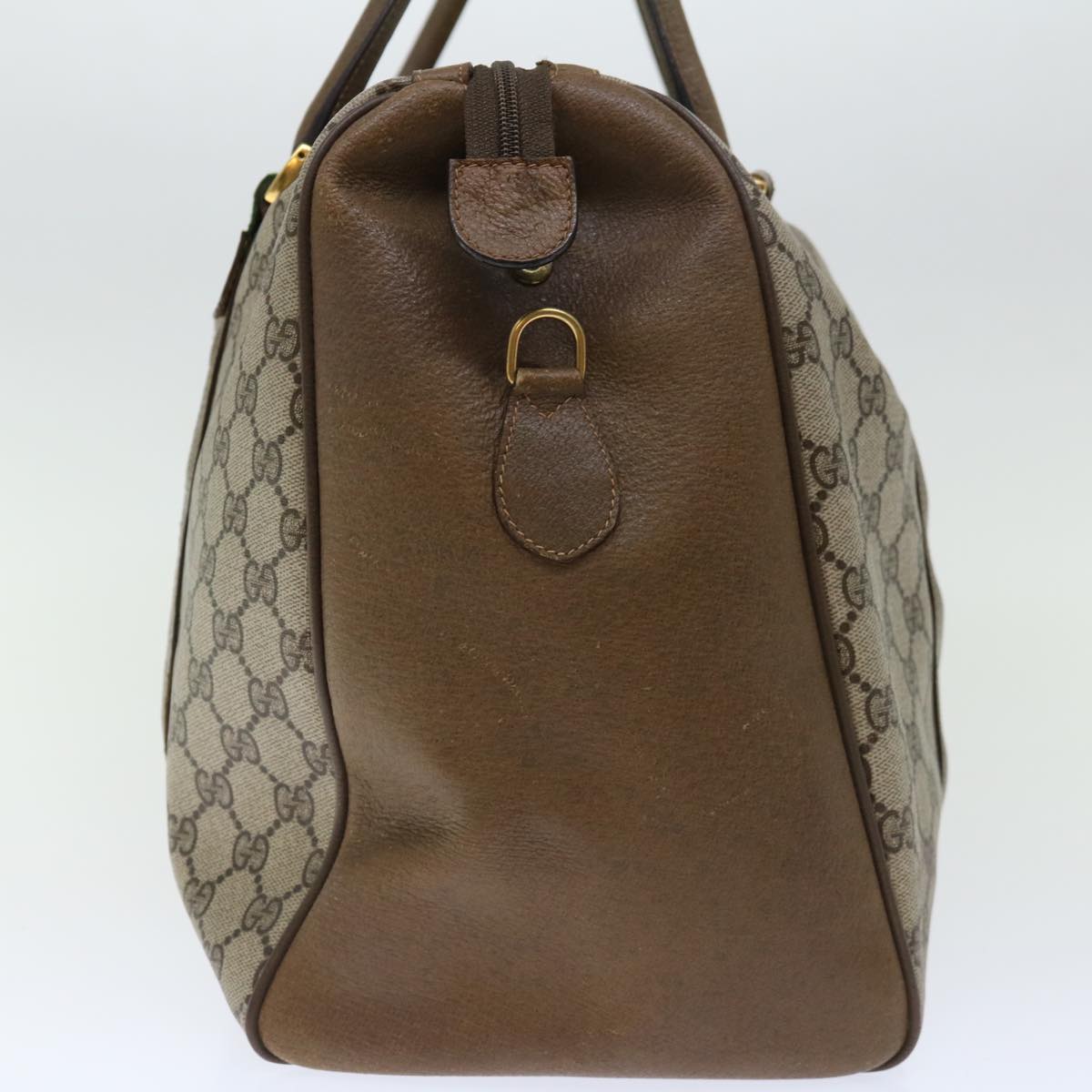 Luxury Gucci Trending 2025 GG Supreme Web Sherry Line Boston Bag PVC Beige Red 40 02 073  70149