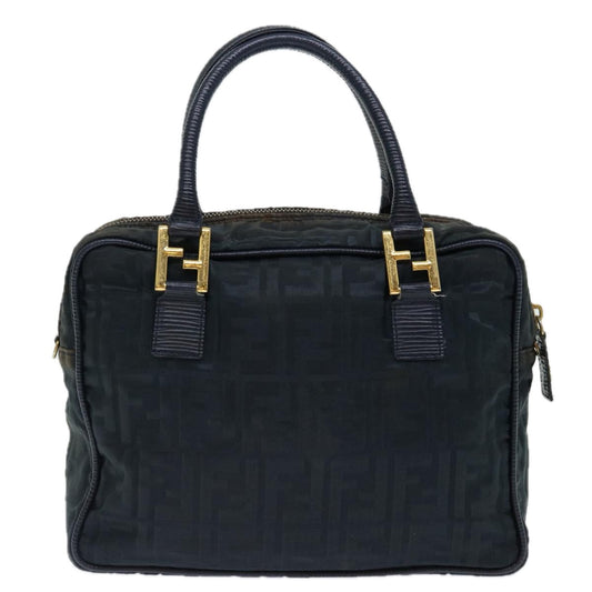 Luxury FendiZucca Canvas Hand Bag Black70163