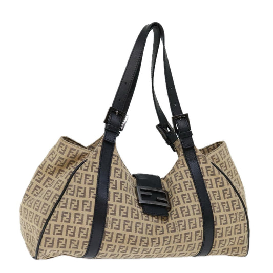 Luxury FendiZucchino Canvas Mamma Baguette Tote Bag Beige70168