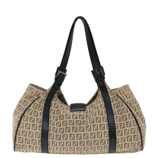 Luxury FendiZucchino Canvas Mamma Baguette Tote Bag Beige70168