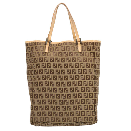 Luxury FendiZucchino Canvas Tote Bag Beige70169