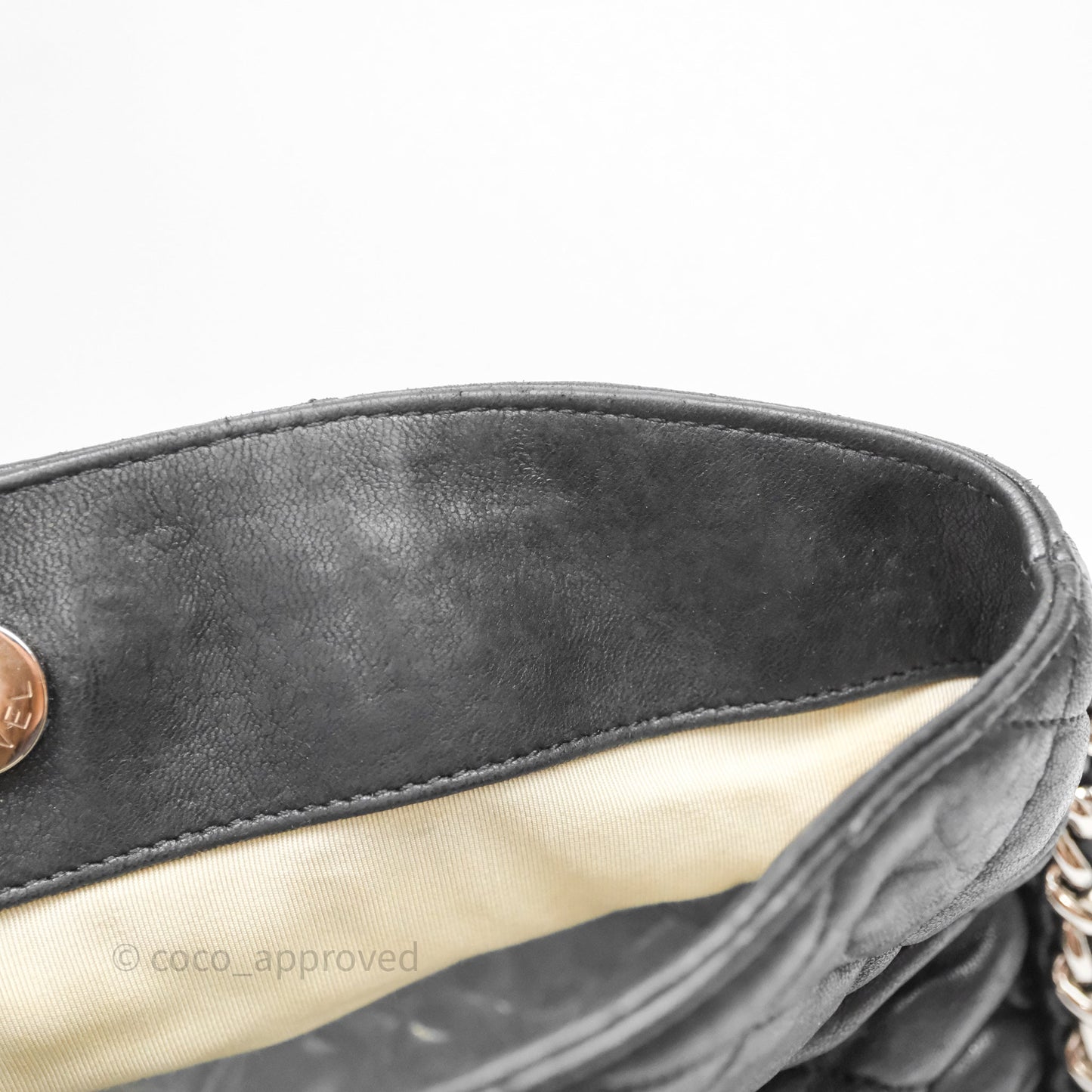 Chanel Chain Around Calfskin Hobo Black Silver Hardware