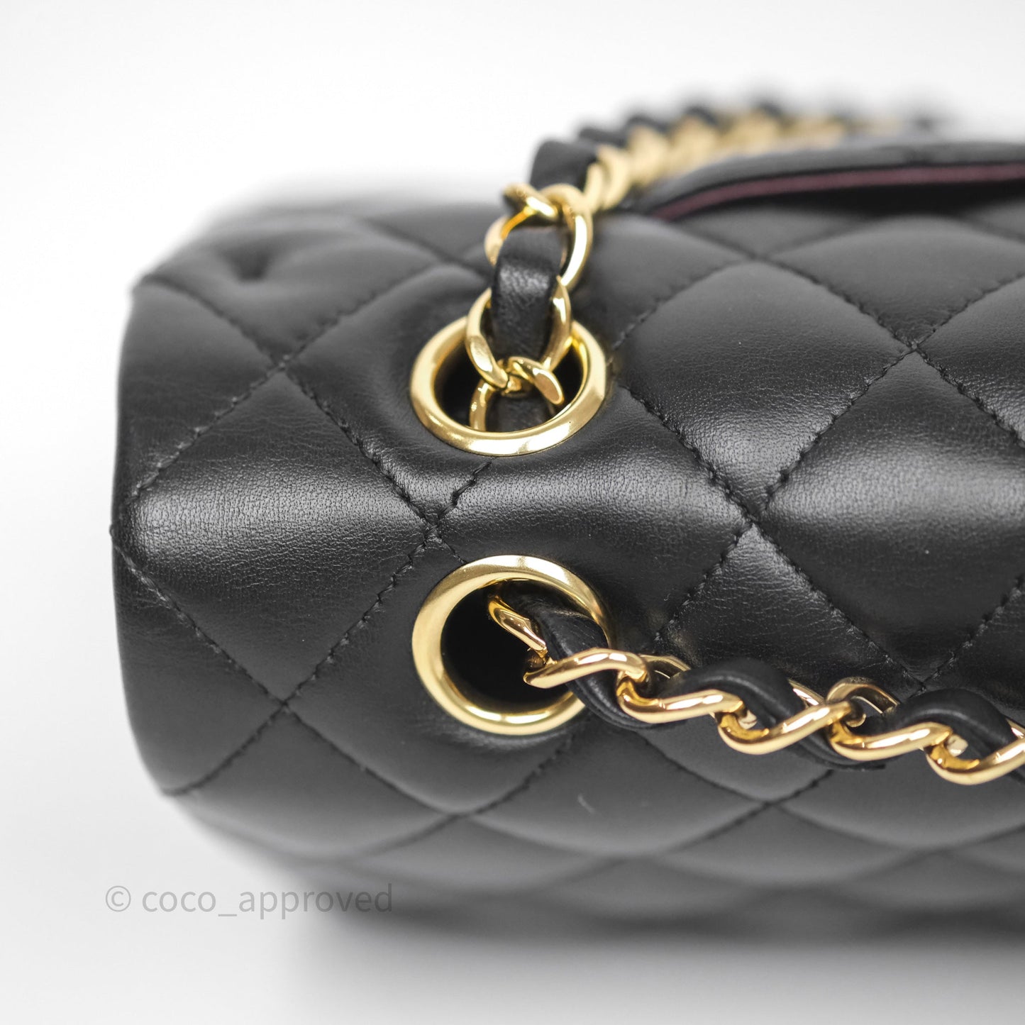 Chanel Classic M/L Medium Flap Quilted Black Lambskin Gold Hardware