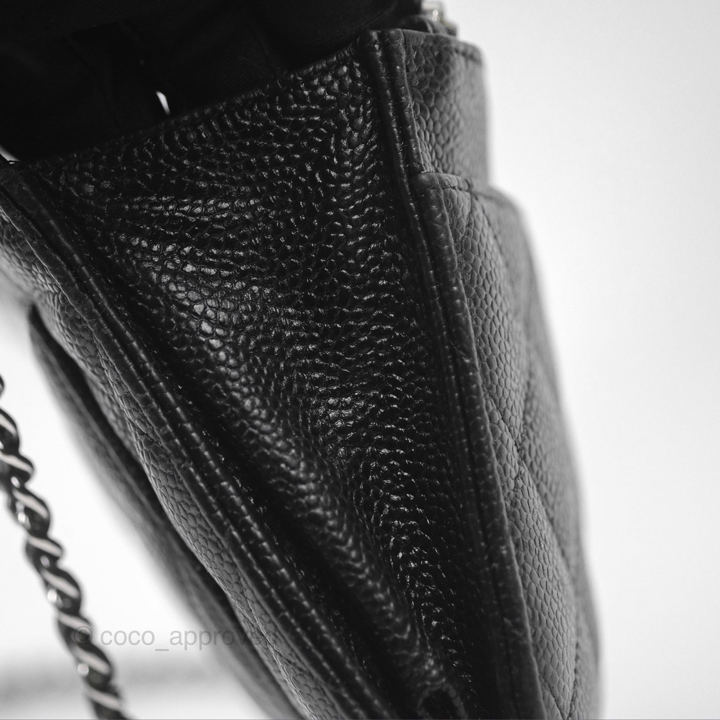 Chanel Quilted Classic WOC Black Caviar Silver Hardware