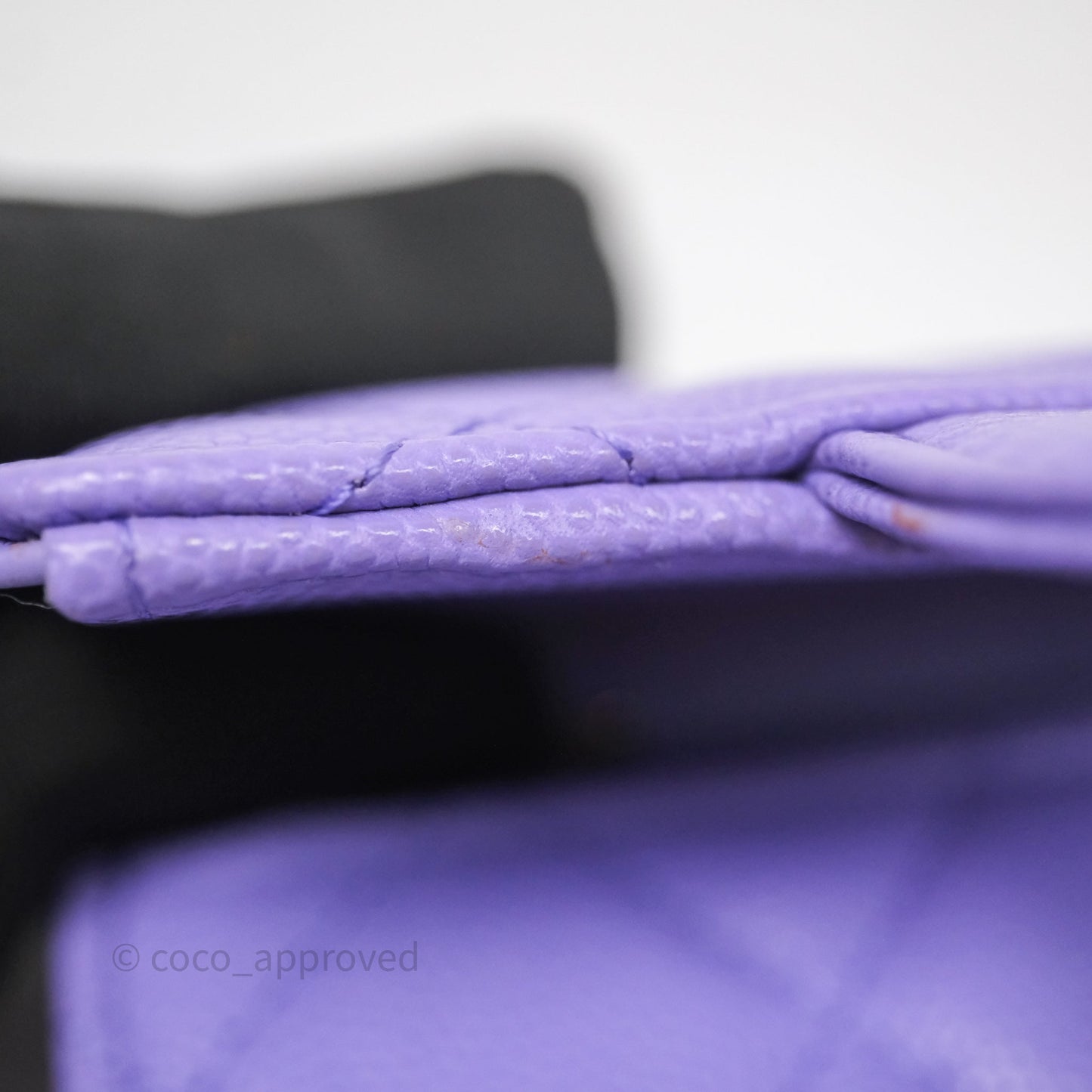 Chanel Classic Flap Wallet Purple Caviar Gold Hardware⁣ 20S