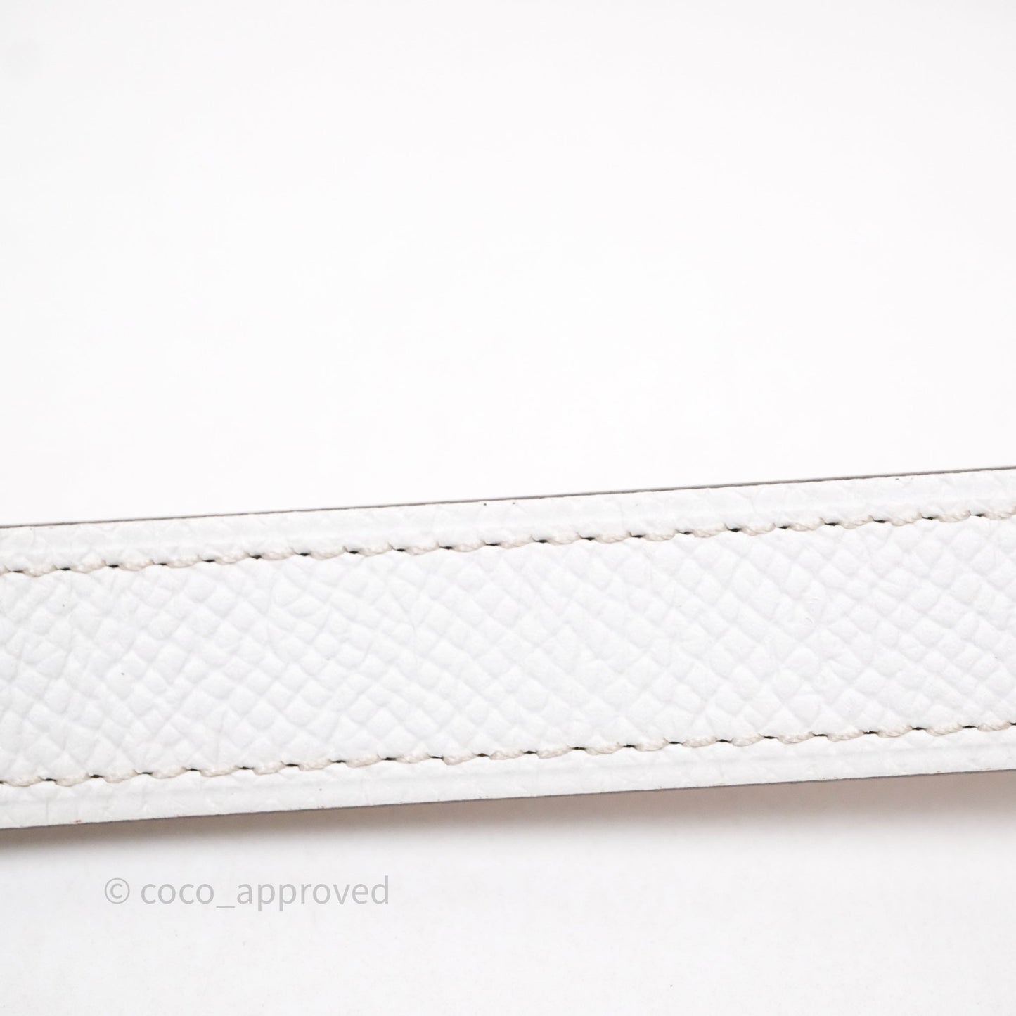 Hermès Kelly Buckle Belt Blanc Epsom Gold Hardware