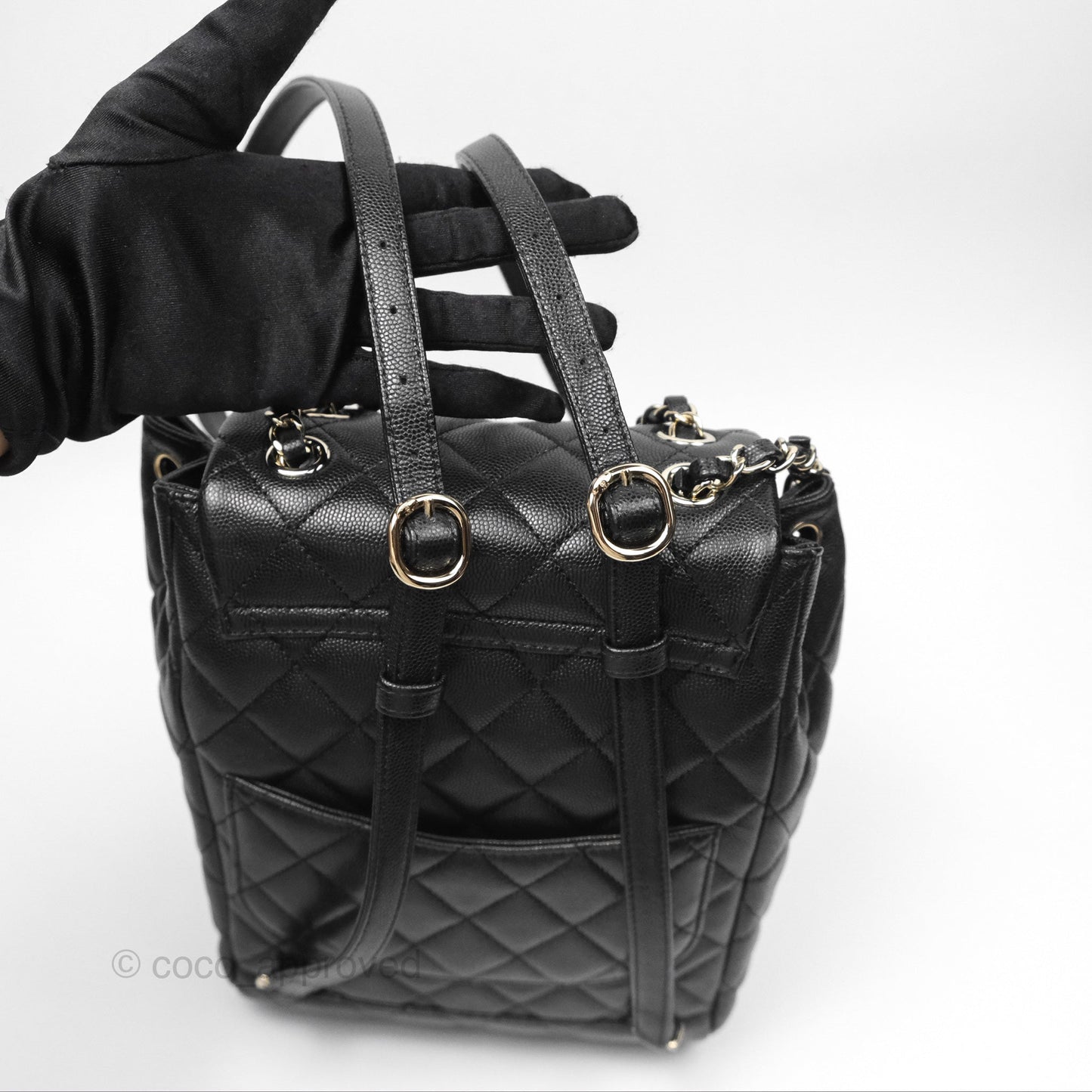 Chanel Small Urban Spirit Backpack Black Caviar Gold Hardware 23S