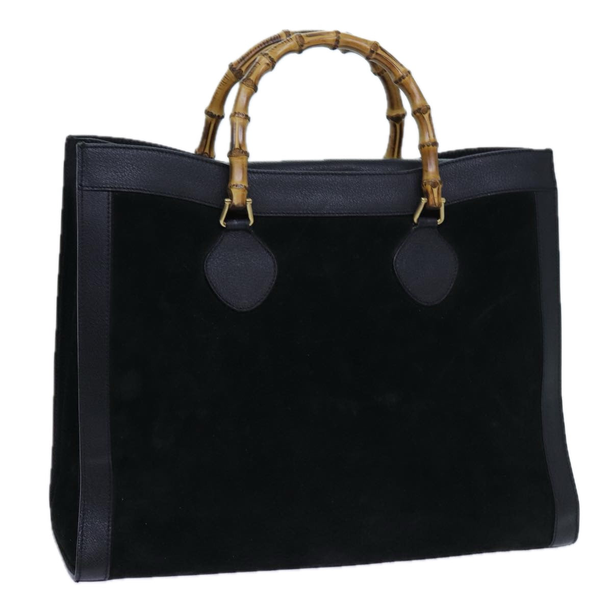 Luxury Gucci Trending 2025 Bamboo Tote Bag Suede Black 002 1186 0259  70187