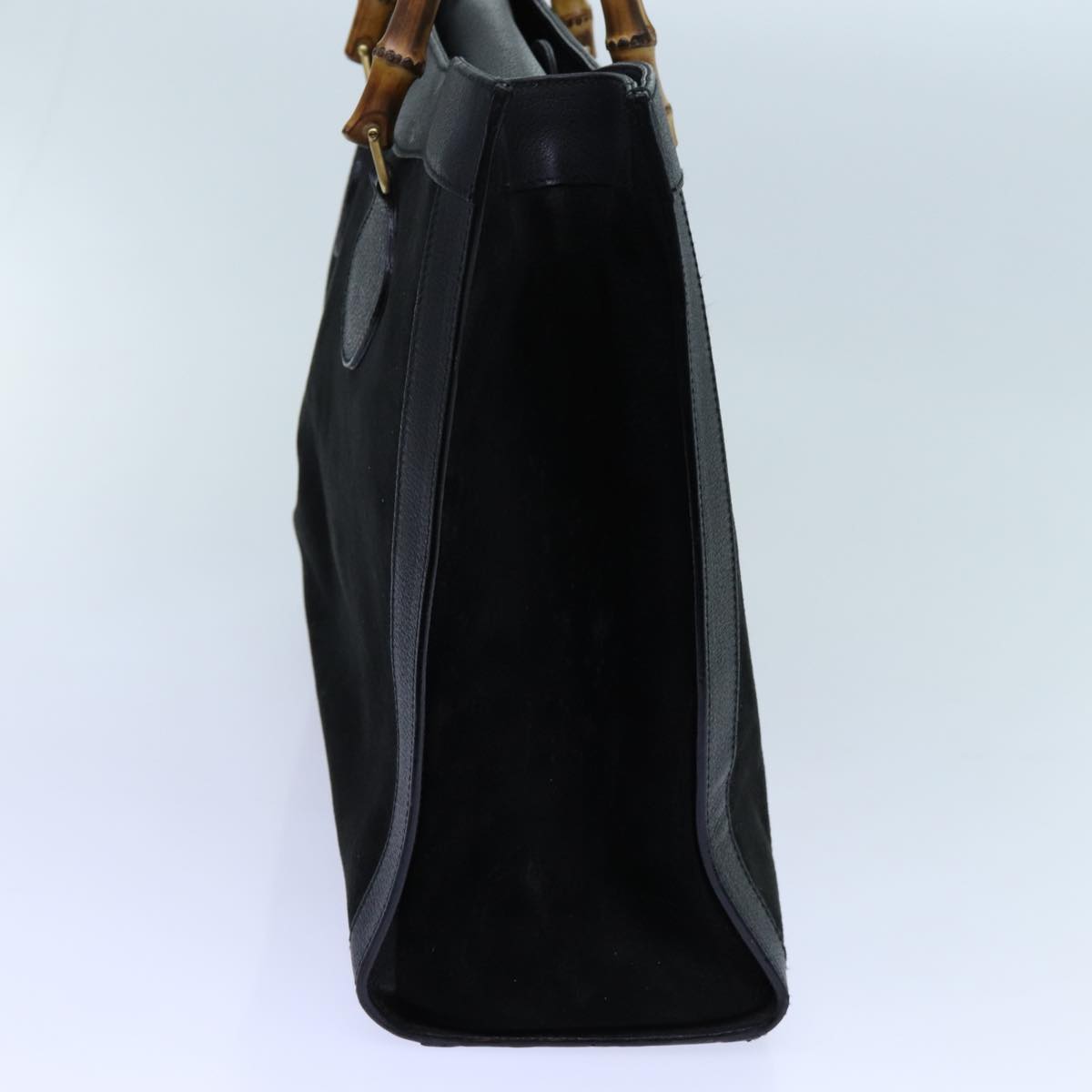 Luxury Gucci Trending 2025 Bamboo Tote Bag Suede Black 002 1186 0259  70187