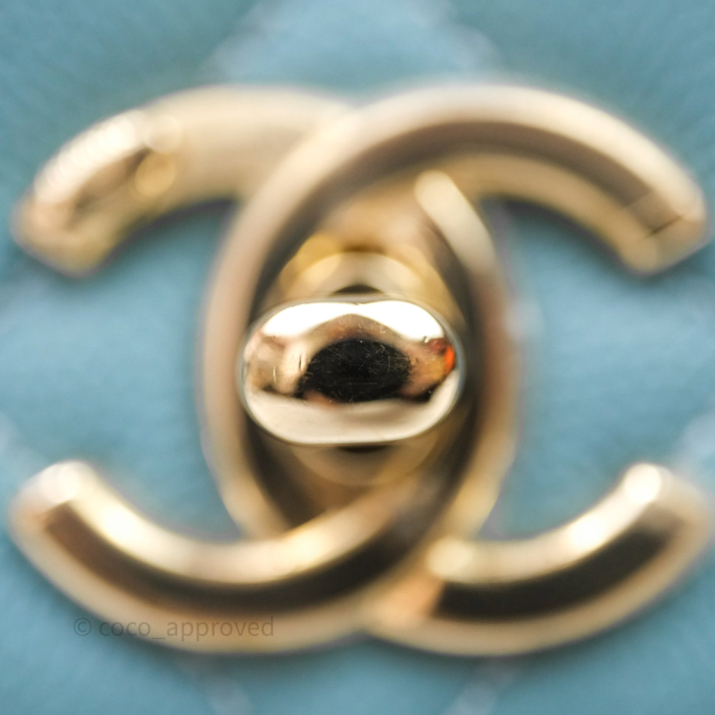 Chanel Small Quilted Business Affinity Flap Caviar Blue Gold Hardware