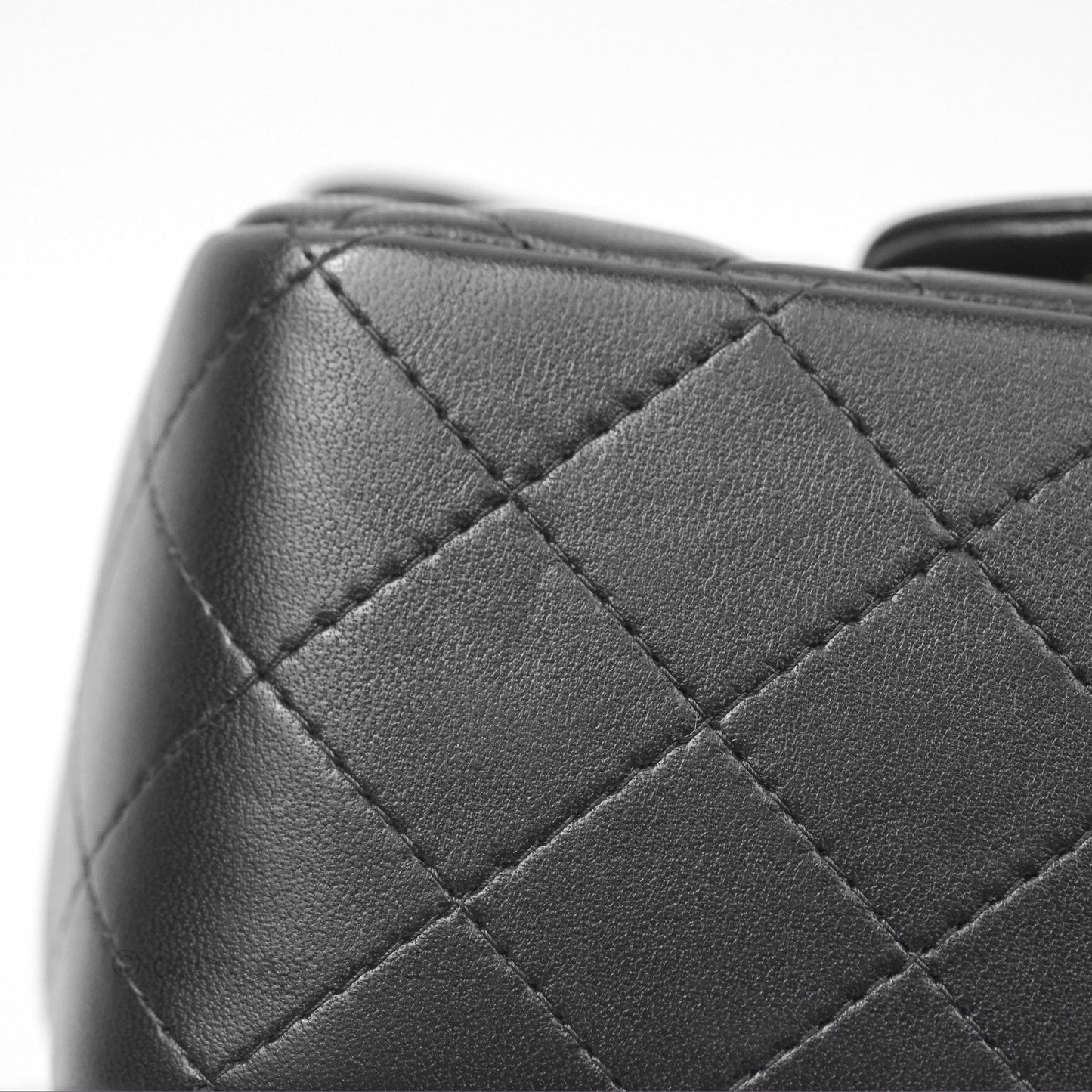 Chanel Mini Square Flap Bag Quilted Black Lambskin Gold Hardware