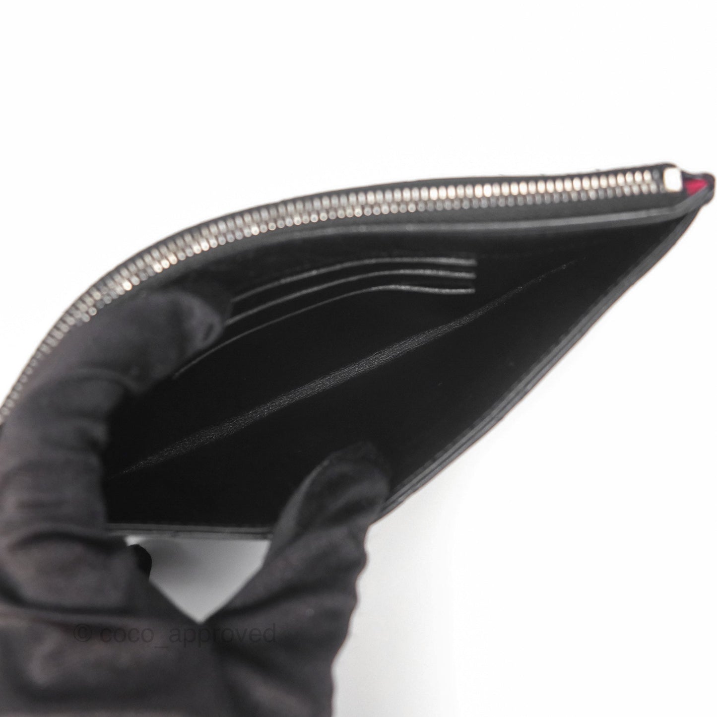 Chanel Quilted Gabrielle Zip Pouch Black Calfskin
