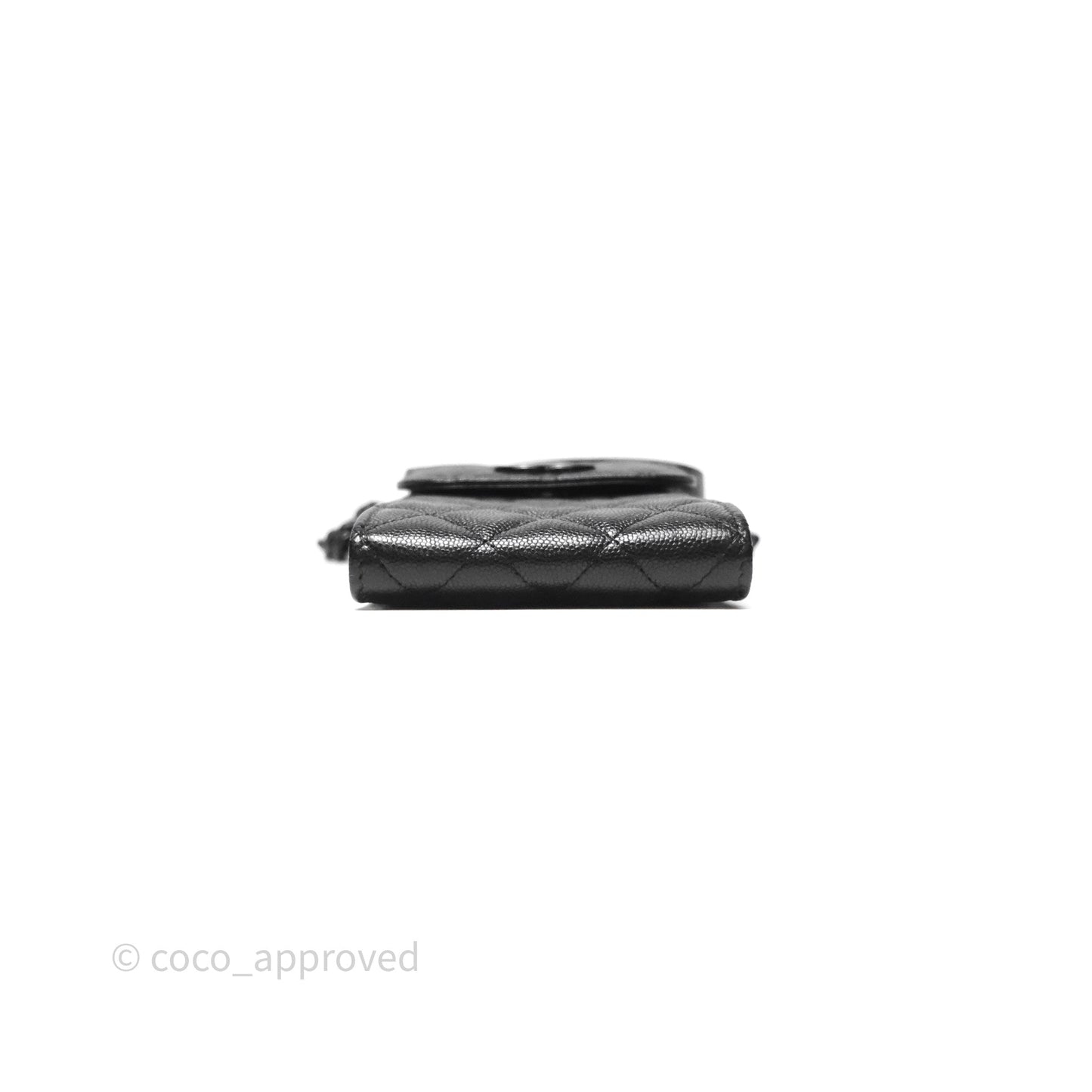 Chanel Incognito Phone Holder So Black Caviar Black Hardware