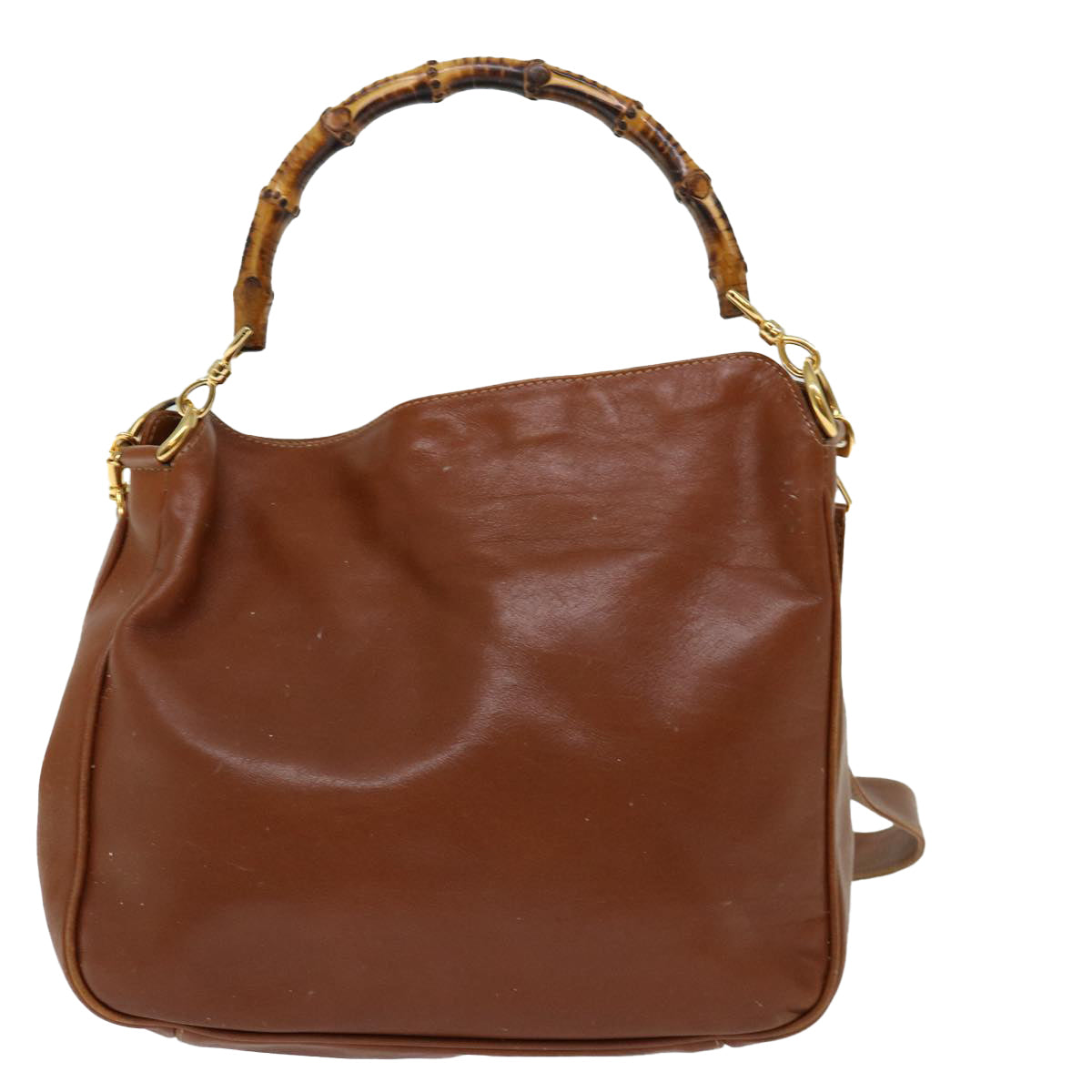 Luxury Gucci Trending 2025 Bamboo Hand Bag Leather 2way Brown  70206